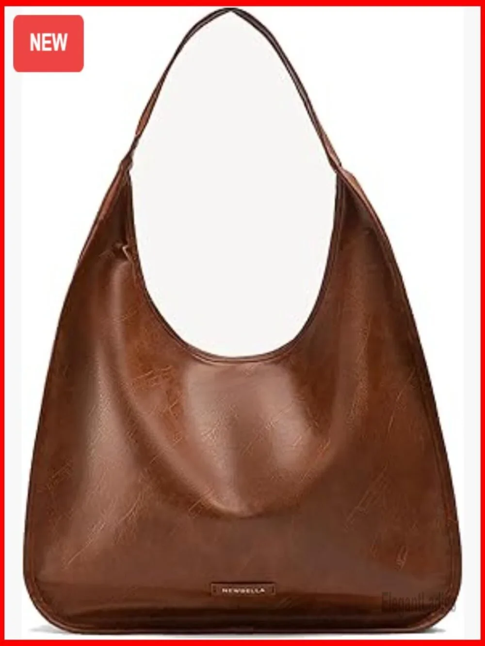 PU Leather Hobo Tote with Multiple Pockets for Work and Travel
